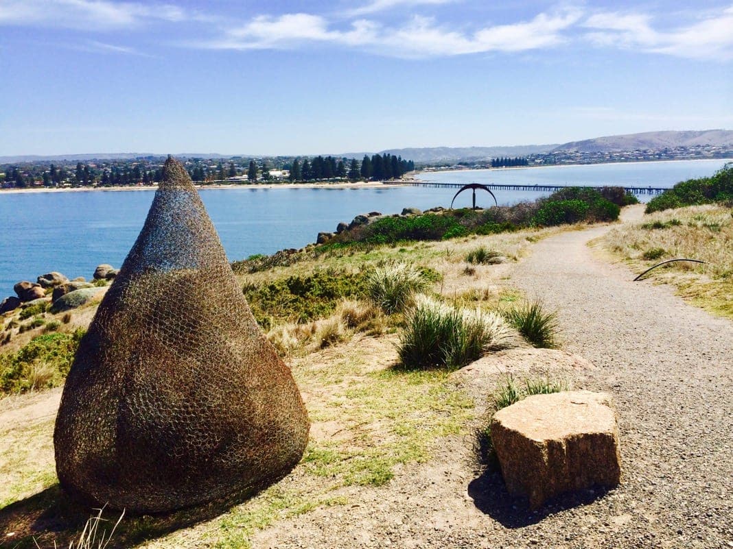 Granite Island Sculptures along Pathway