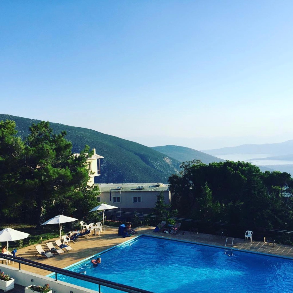Hotel pool in Delphi