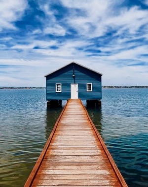 Crawley Edge Boatshed on the banks of the Swan River Perth