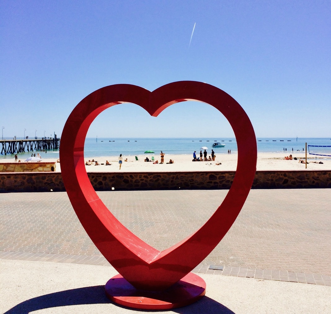 Glenelg Beach Love Heart Sculpture