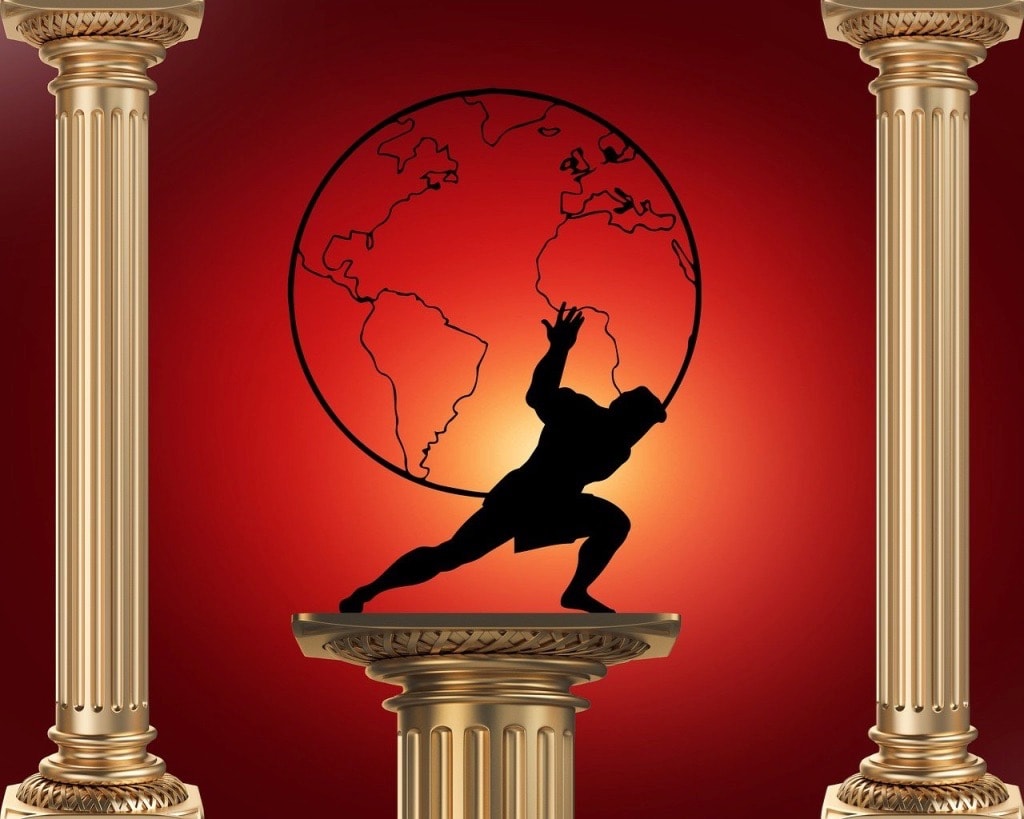 Atlas holding up the world Greek Myth