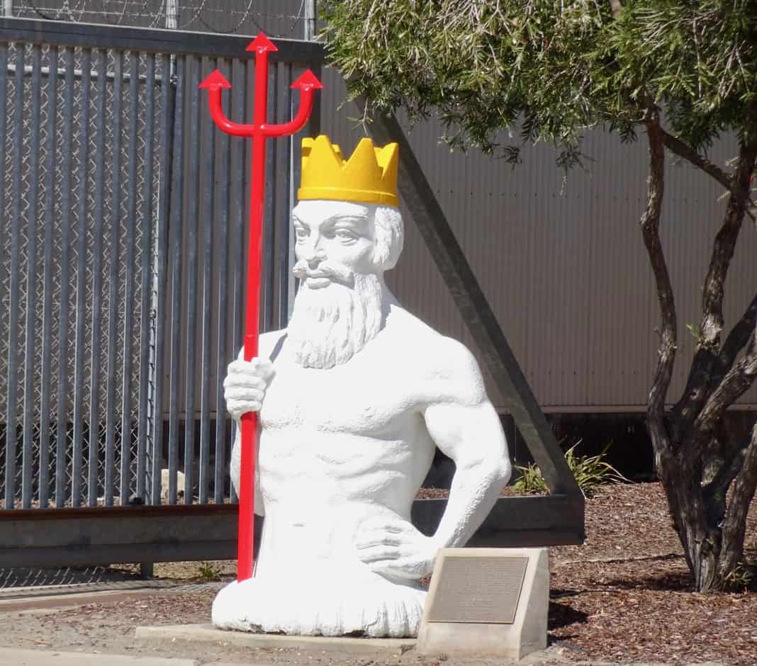 King Neptune statue at Bitumen Plant Birkenhead