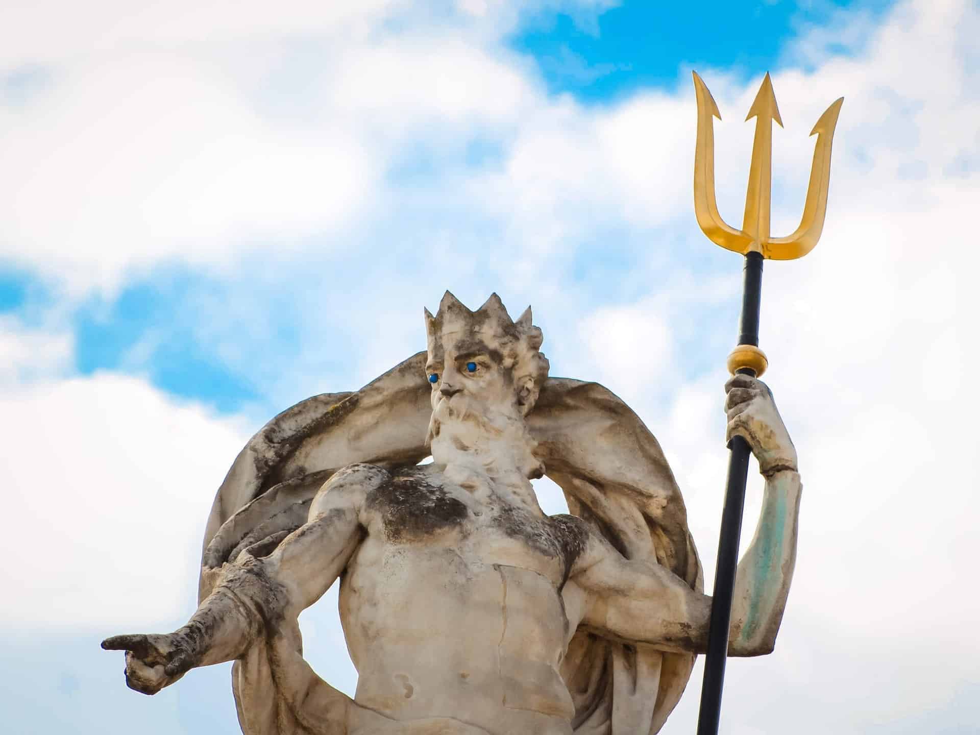 Neptune with trident statue