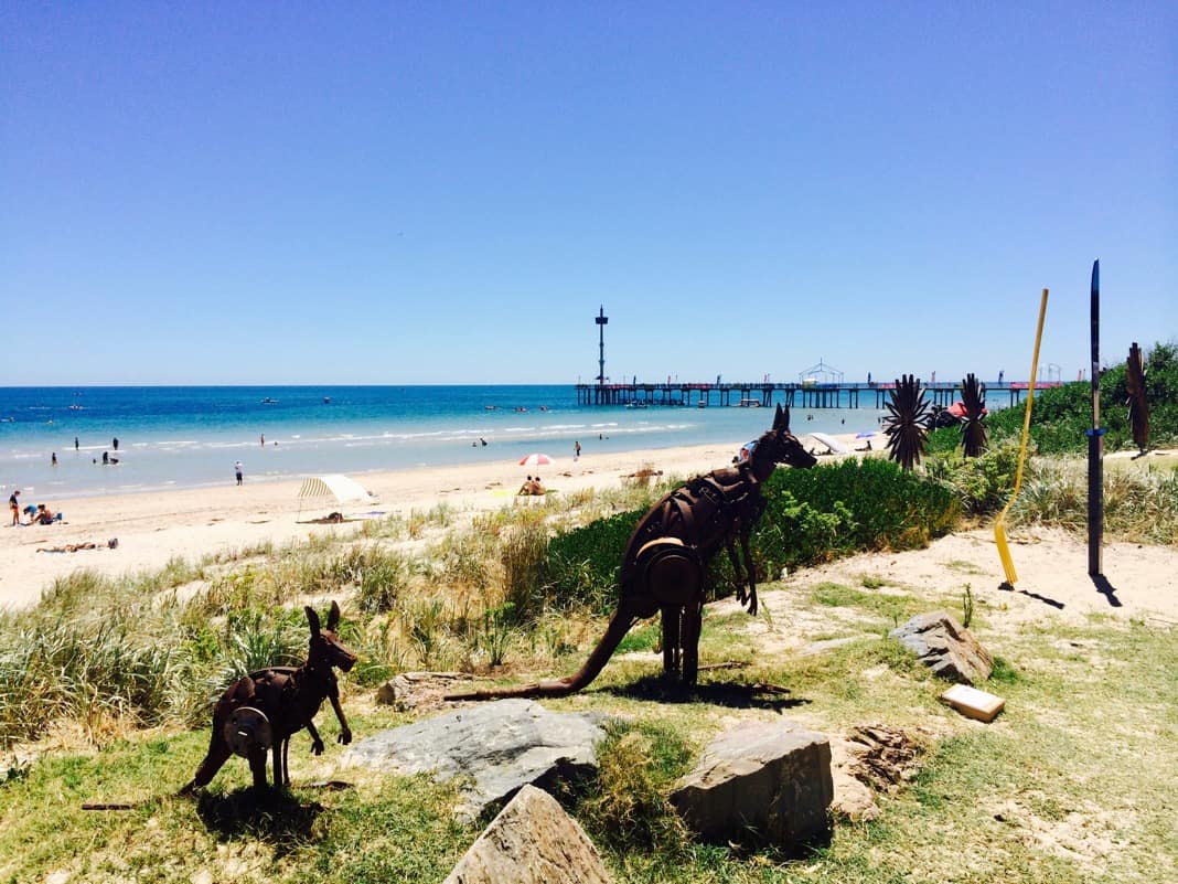 Kangaroo Sculptures at Brighton Jetty Sculptures