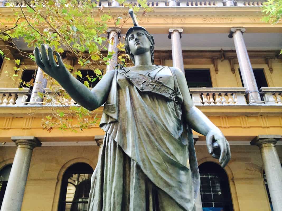 Athena Statue Barrack Street Sydney
