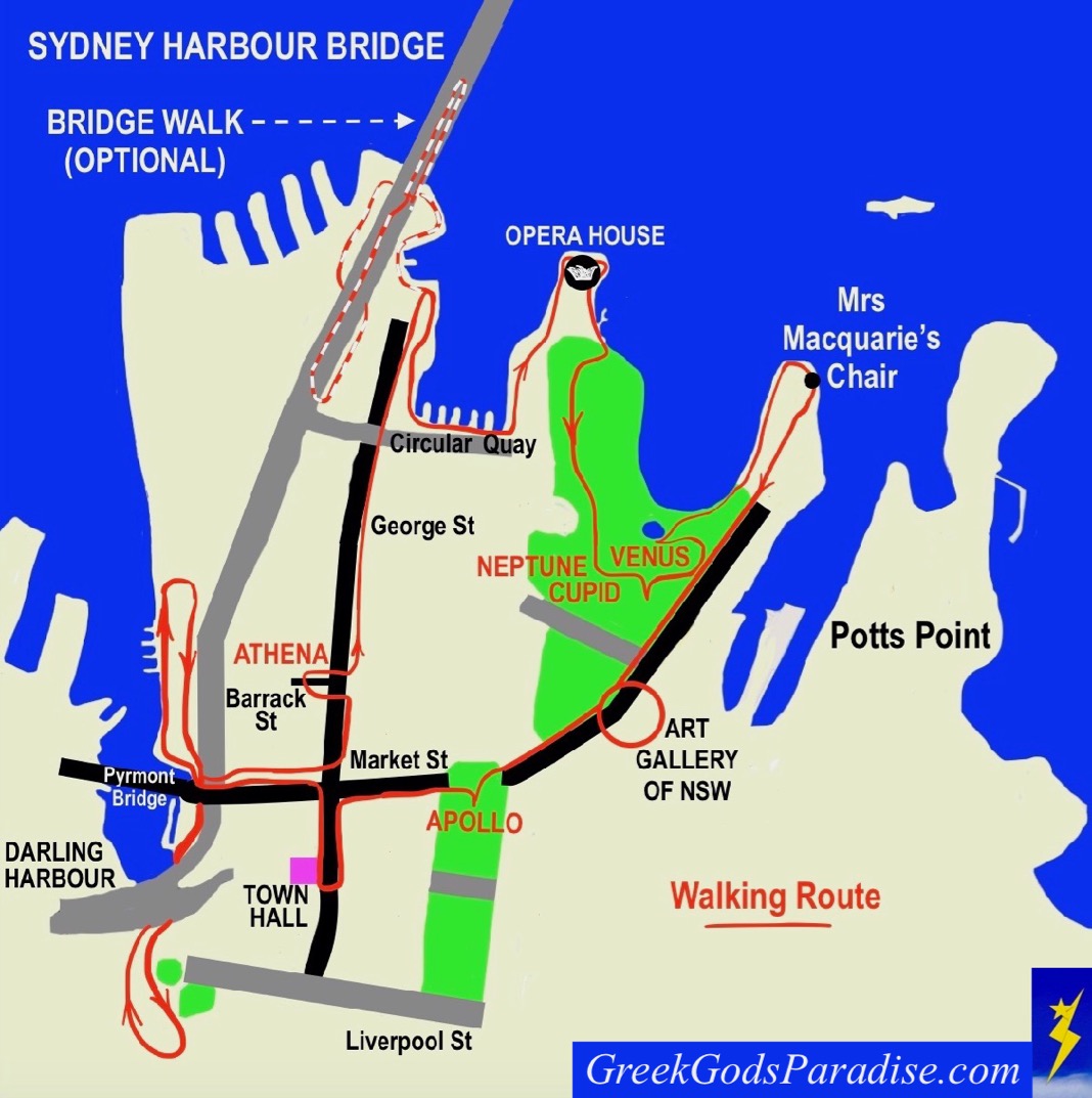 Sydney Map Walking Tour Directions