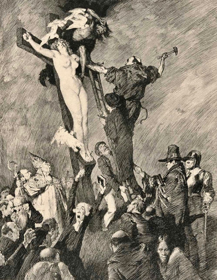 The Crucified Venus by Norman Lindsay