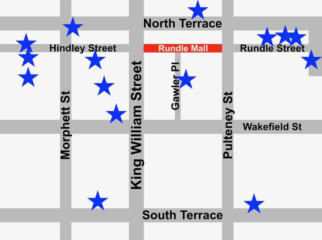 Adelaide CBD Street Art Map
