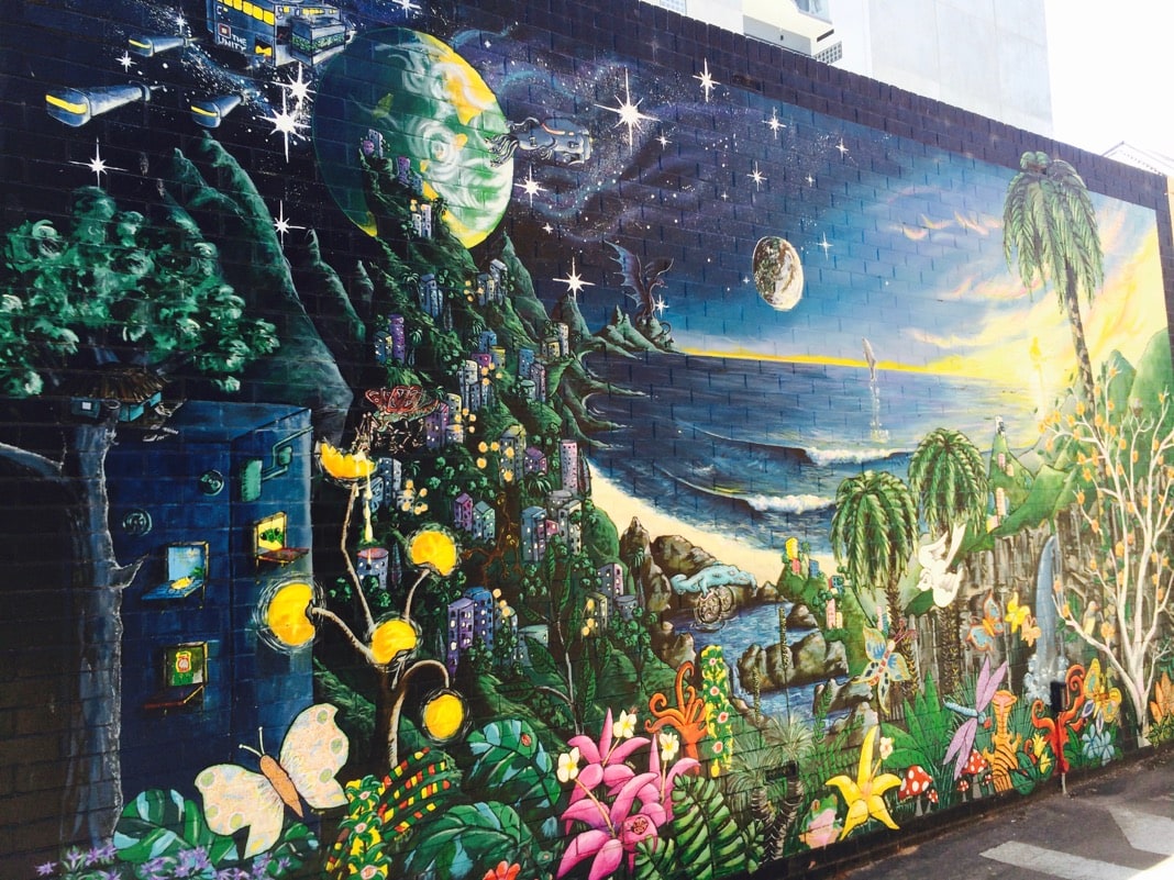 Adelaide street art South Terrace space mural