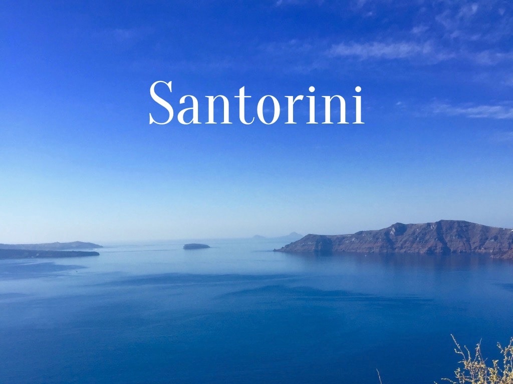 Travel Words Santorini