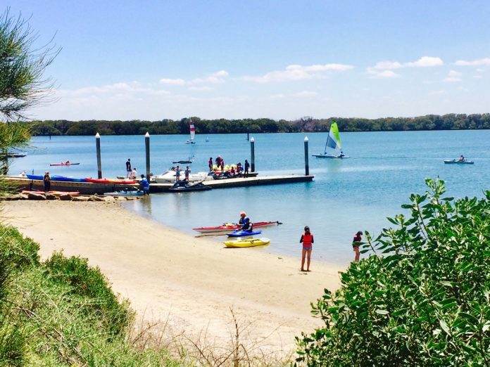 Adelaide Dolphin Sanctuary Kayaks and Boats on the water