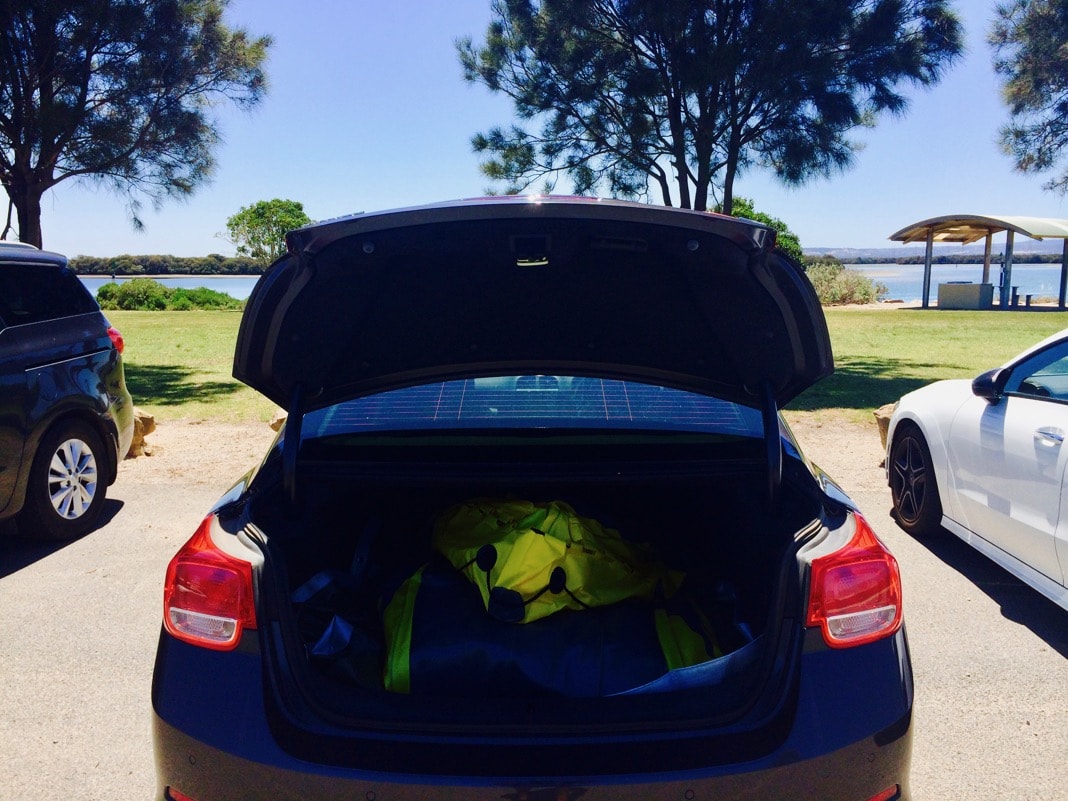 Inflatable Kayak in boot