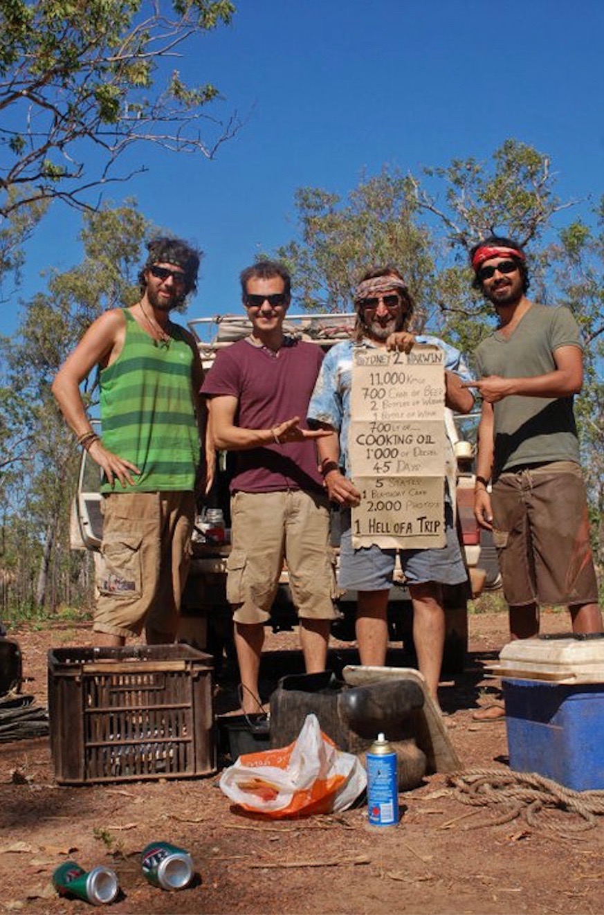 Jeff Murray and friends in the Australian Outback
