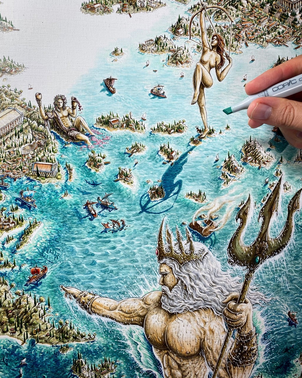 Poseidon in A Greek Odyssey