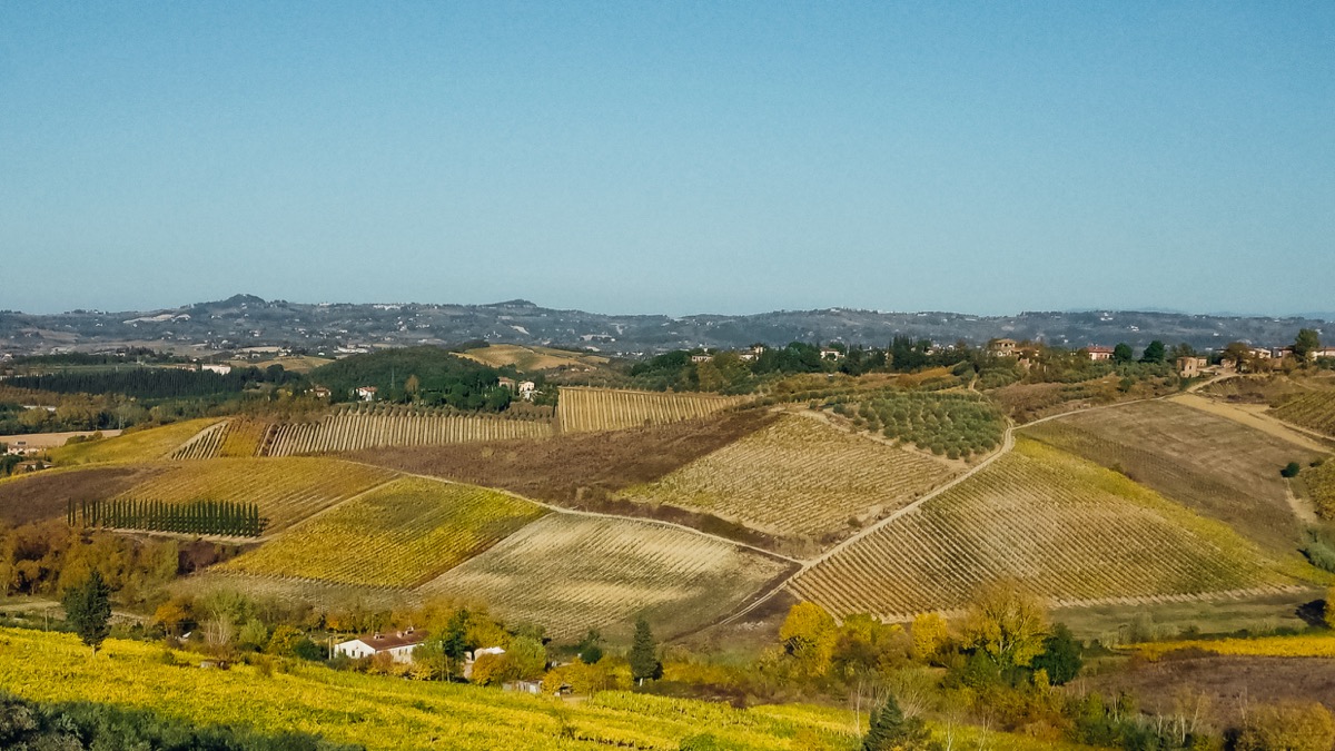 Tuscany landscape out of Siena