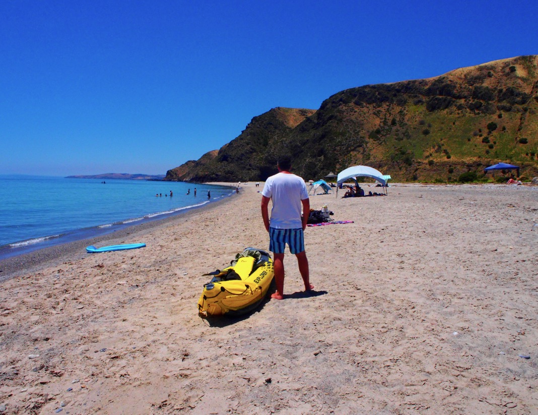 At Rapid Bay Beach with Kayak