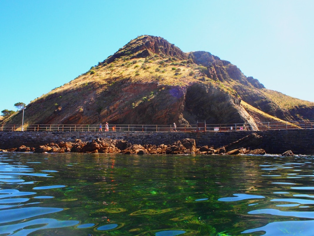 Kayaking past Second Valley Jetty