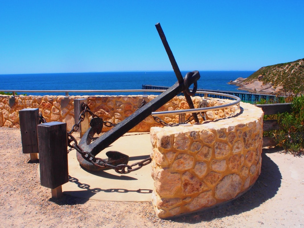 Stenhouse Bay Jetty and Anchor at Lookout