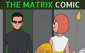 The Matrix Comic Keanu Reeves with Greek Gods