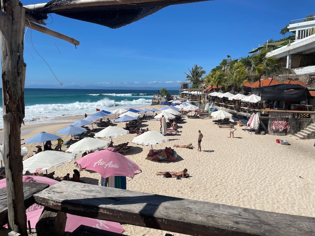 Dreamland Beach with Beach Umbrellas