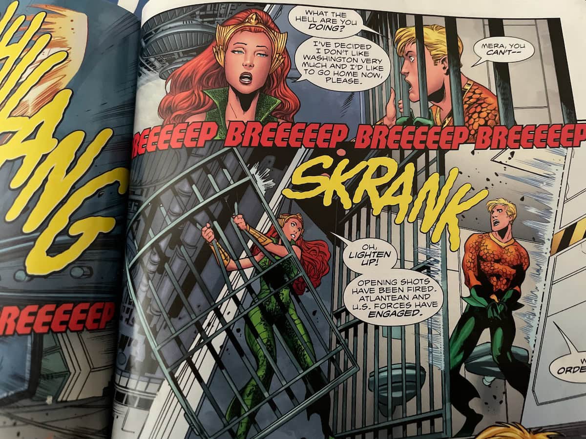 Mera breaking Aquaman out of Prison