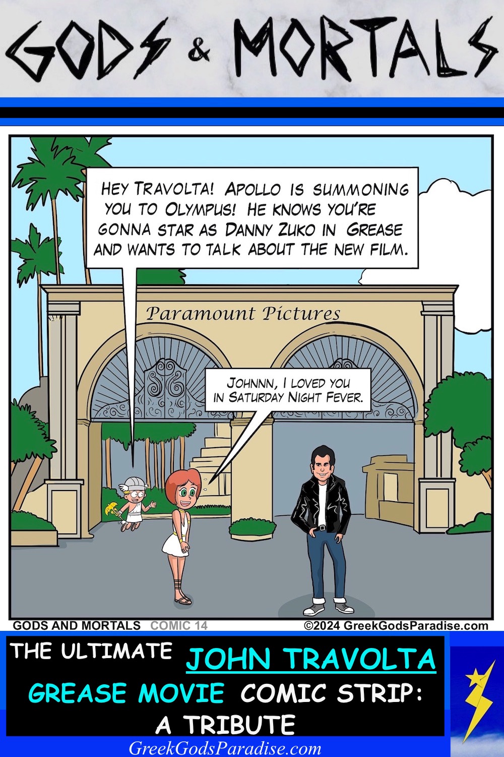 The Ultimate John Travolta Grease Movie Comic Strip Tribute
