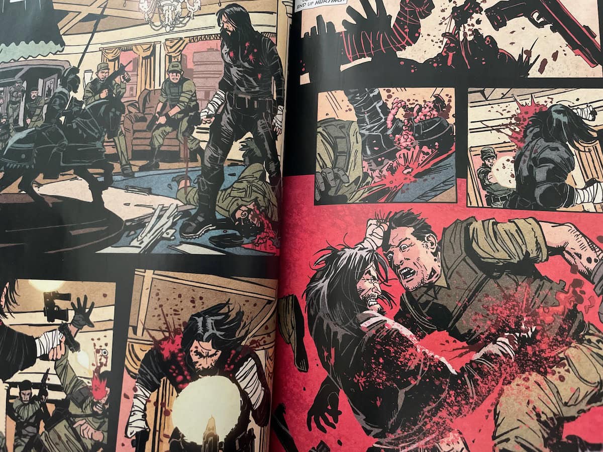 Berzerker fighting scene in BRZRKR Comic