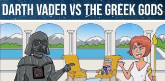 Comic Darth Vader vs the Greek Gods Cover