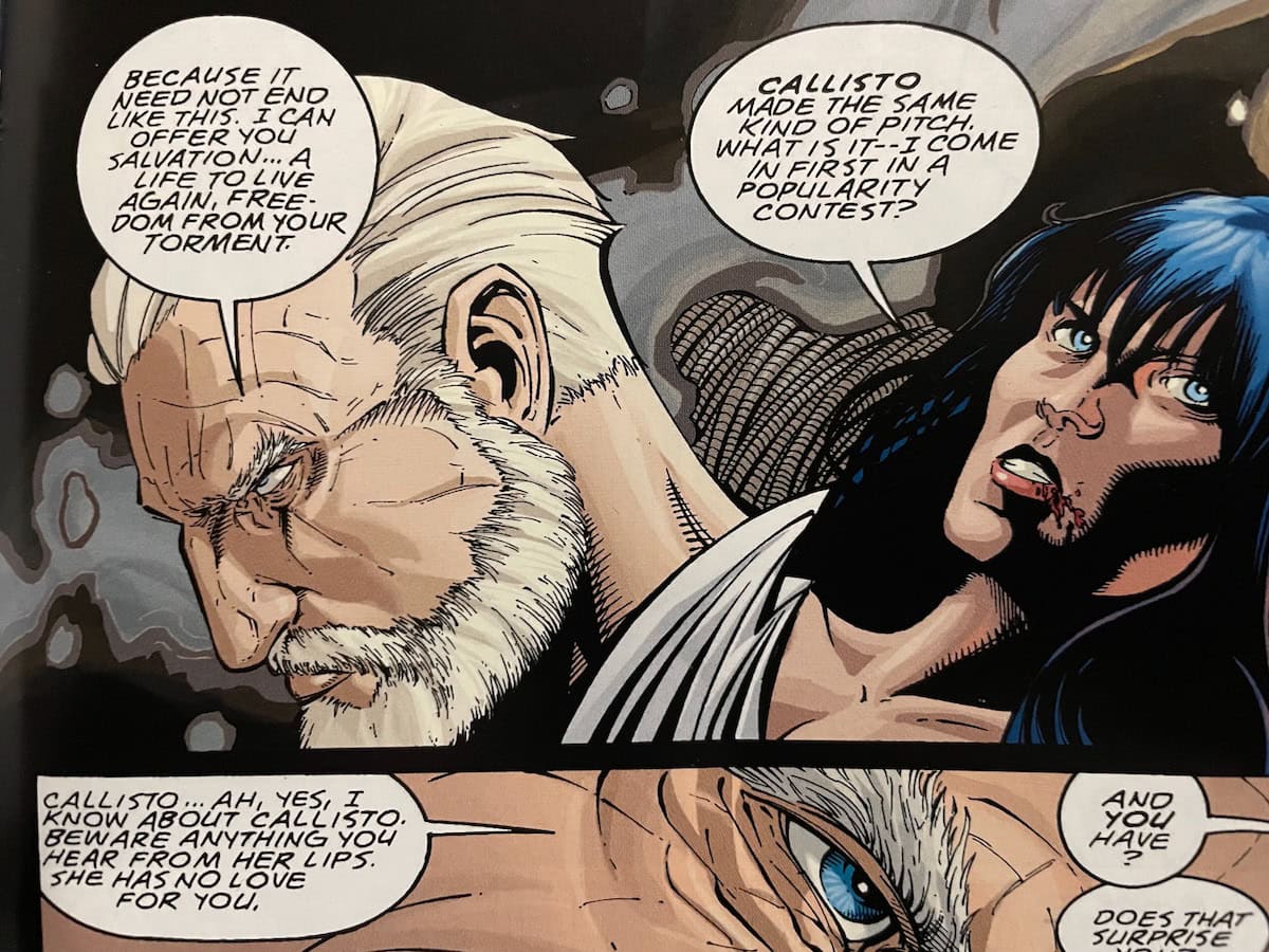 God Zeus talking to Xena the Warrior Princess