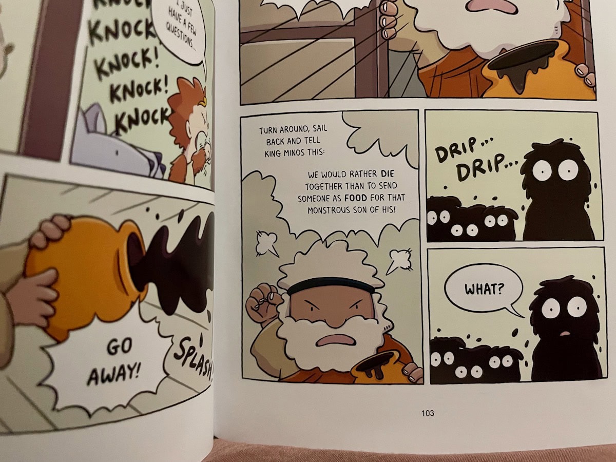 King Aegeus being angry at the Monkey King comic scene