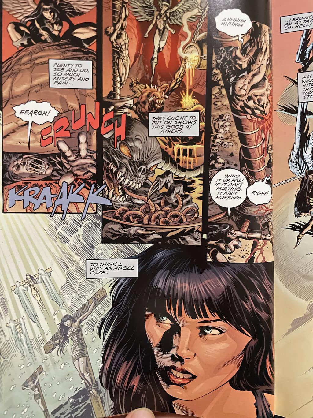 Xena the Angel comic scenes