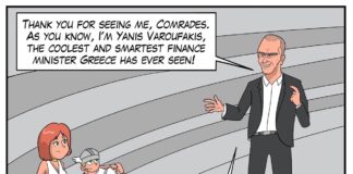 Yanis Varoufakis Comic Political Satire Cartoon