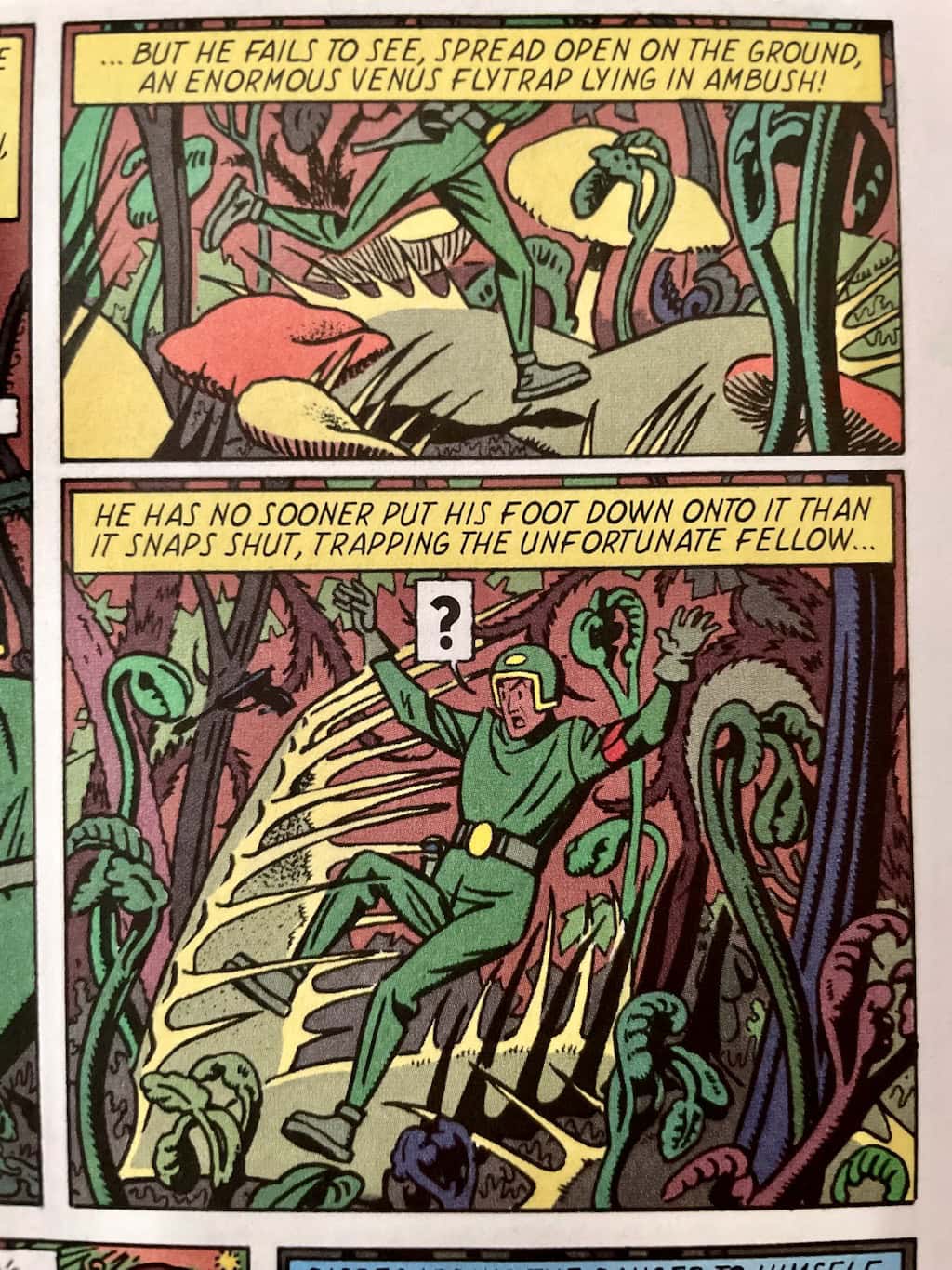 Giant Venus Fly Trap scene in Atlantis Mystery Comic