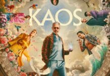 KAOS TV Series showing Greek Gods Zeus Poseidon and Hera