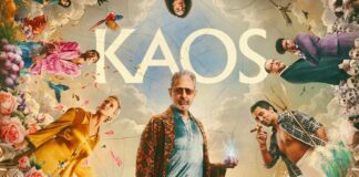 KAOS TV Series showing Greek Gods Zeus Poseidon and Hera