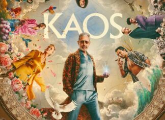 KAOS TV Series showing Greek Gods Zeus Poseidon and Hera