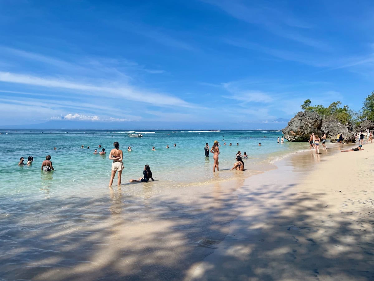 Padang Padang Beach Swimmers and Bathers