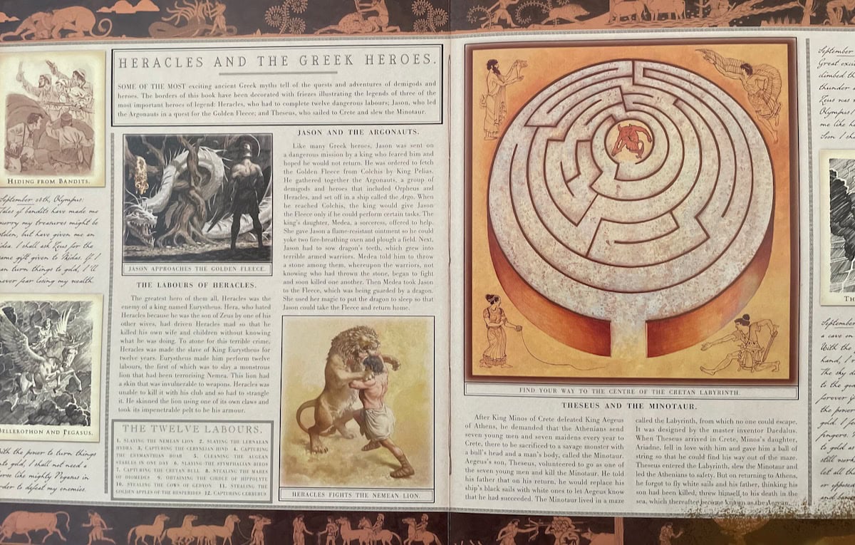 Pages in Mythology Book Heracles and the Greek Heroes