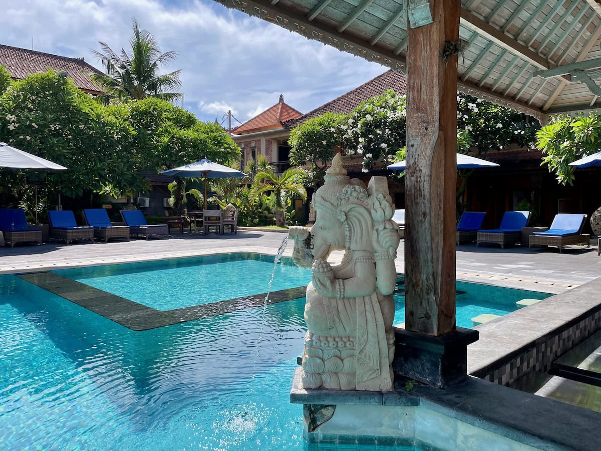 Pool Water Fountain Satriya Cottages