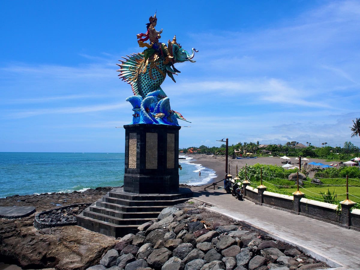 Sea God Monument at Pererenan Beach Bali