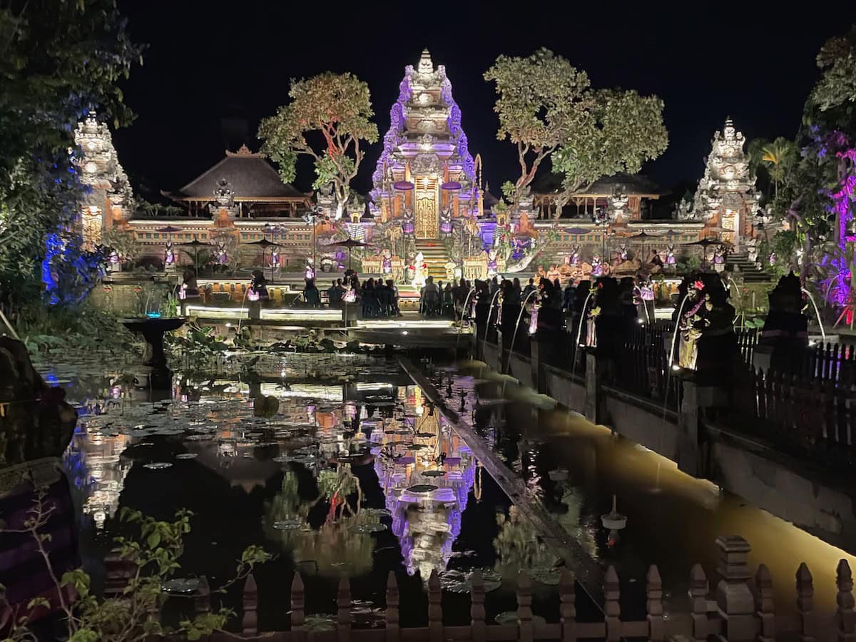 Ubud Water Palace at Night