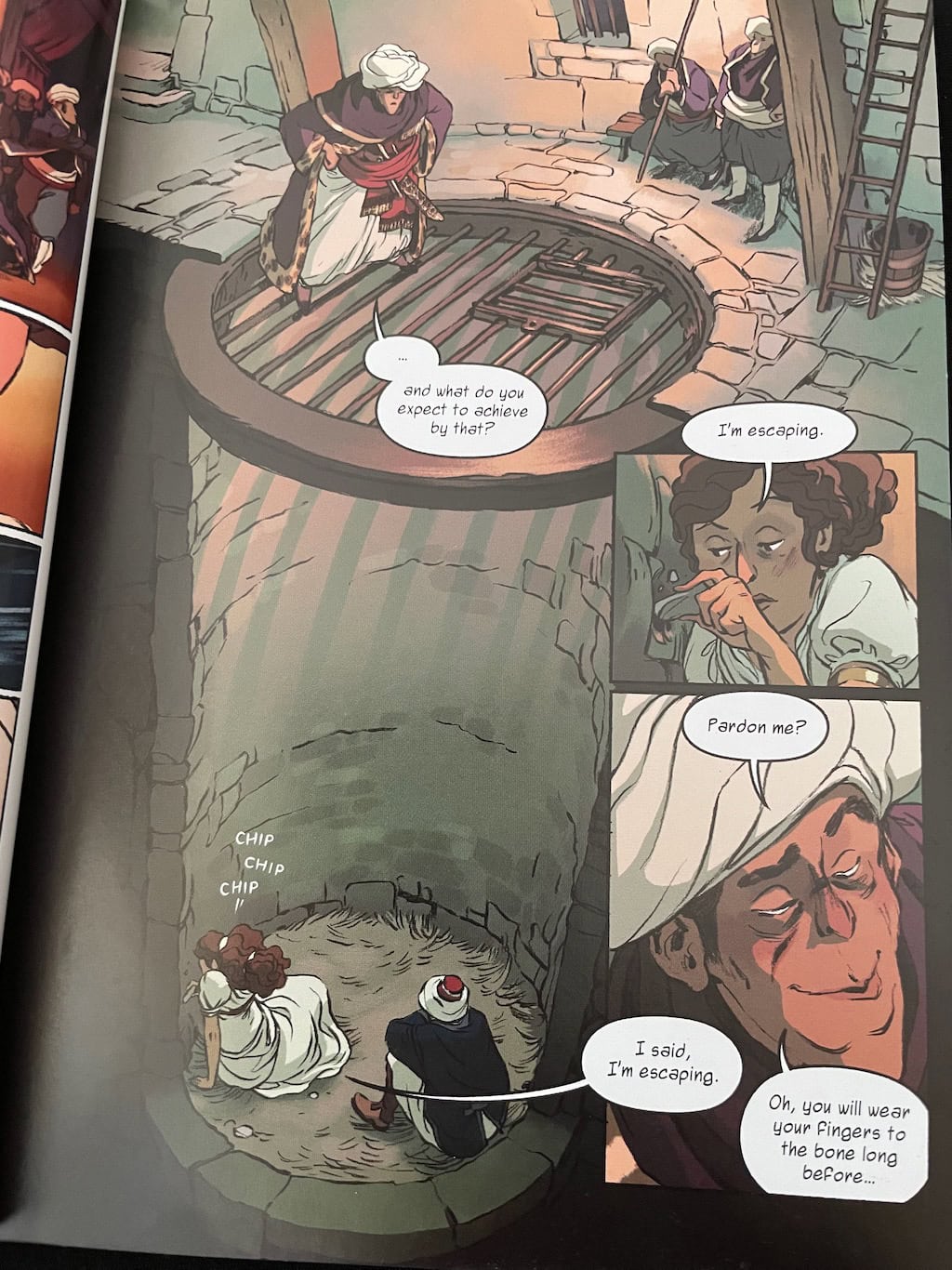 Delilah Dirk locked in Underground Prison Cell