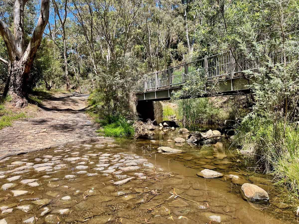 Morialta Falls Trail Stream and Bridge