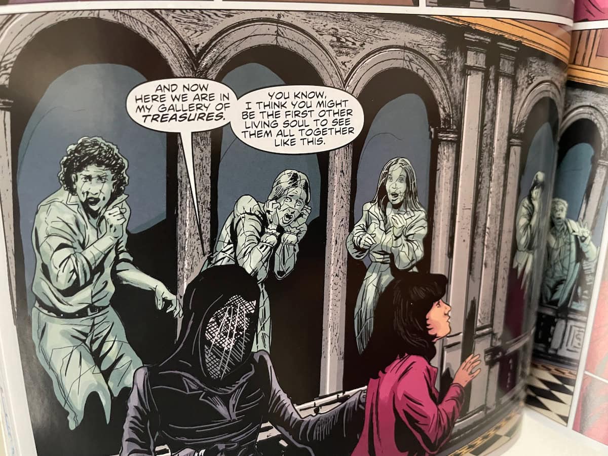 Stone Statue Gallery in Doctor Who Gaze of the Medusa Comic