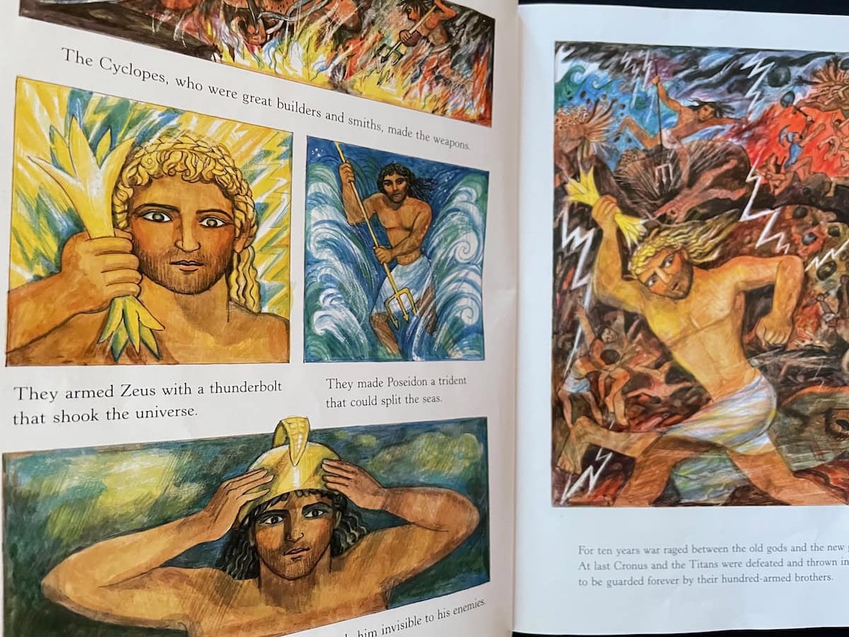 Zeus Poseidon and Hades in The Gods and Goddesses of Olympus Kids Book