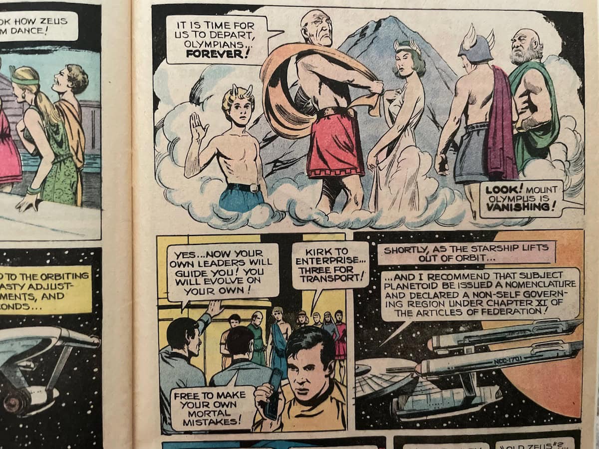 Star Trek Comic The Olympian Gods Depart