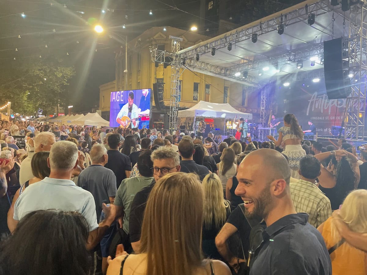 Crowd enjoying Antipodes Festival Music