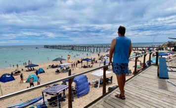 Port Noarlunga Beach View from Surf Life Saving Club