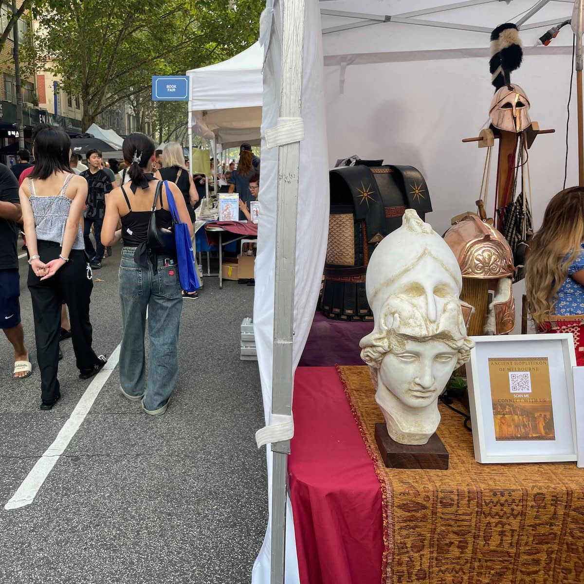 Ancient Hoplitikon of Melbourne Stand Antipodes Festival Goddess Athena