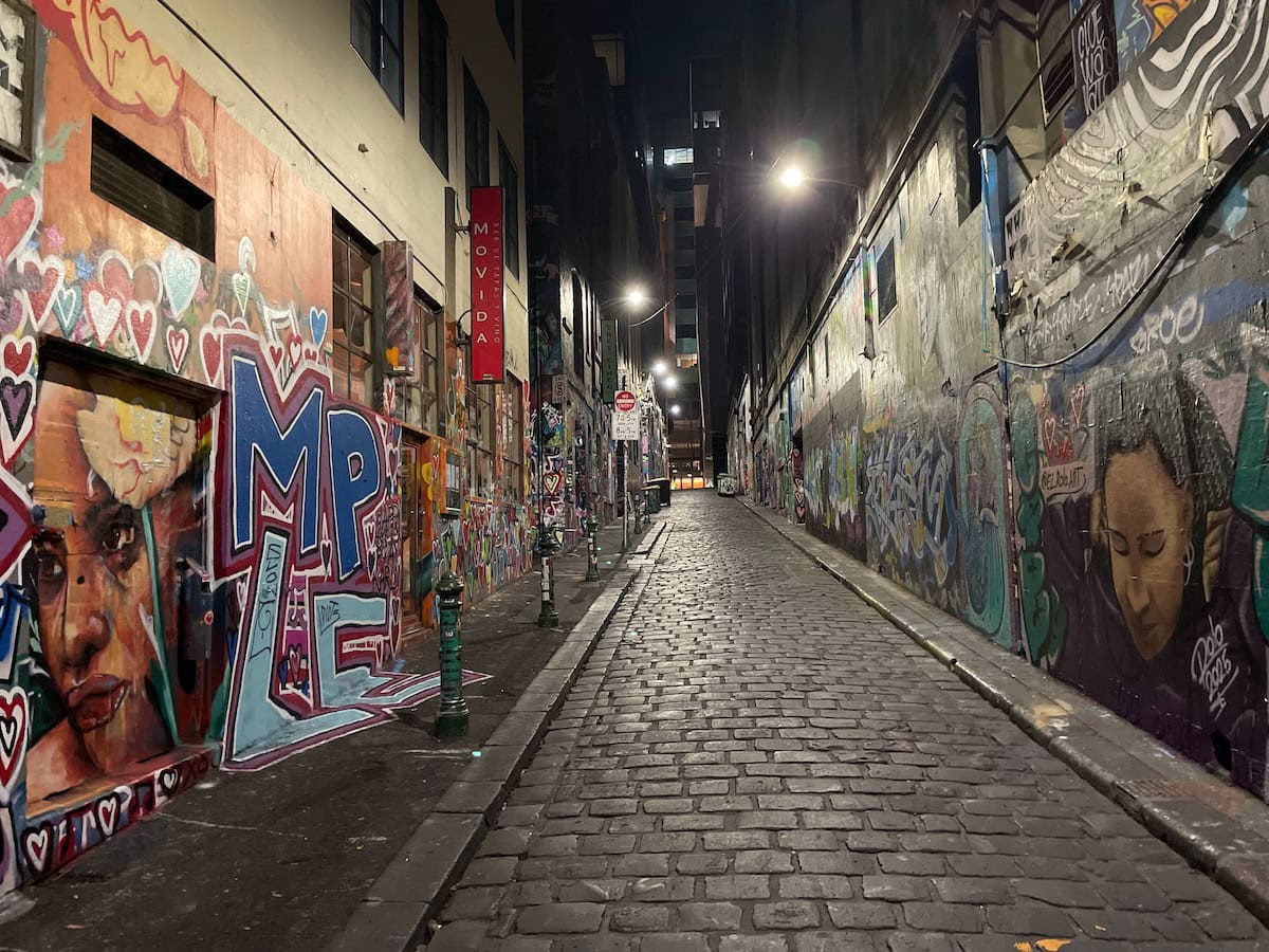 Hosier Lane Empty at Night